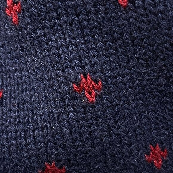 Merona Men's Shawl Neck Cardigan Sweater Navy Red Size M Medium - Picture 4 of 6